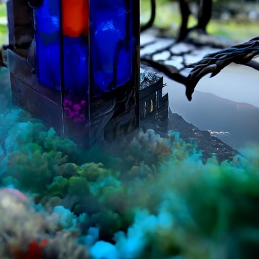 Fantastical Witchcraft Matte Painting in Deep Color