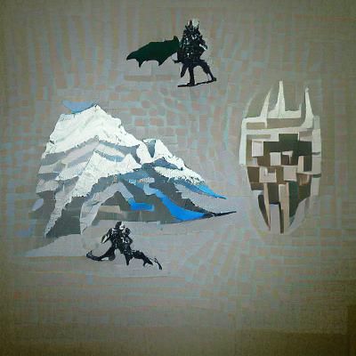 Skyrim Scene in Pixel Art Style