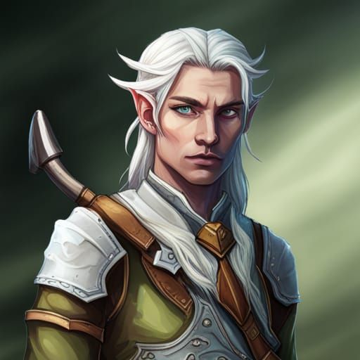 Forest Elf Archer: Detailed RPG Character Portrait