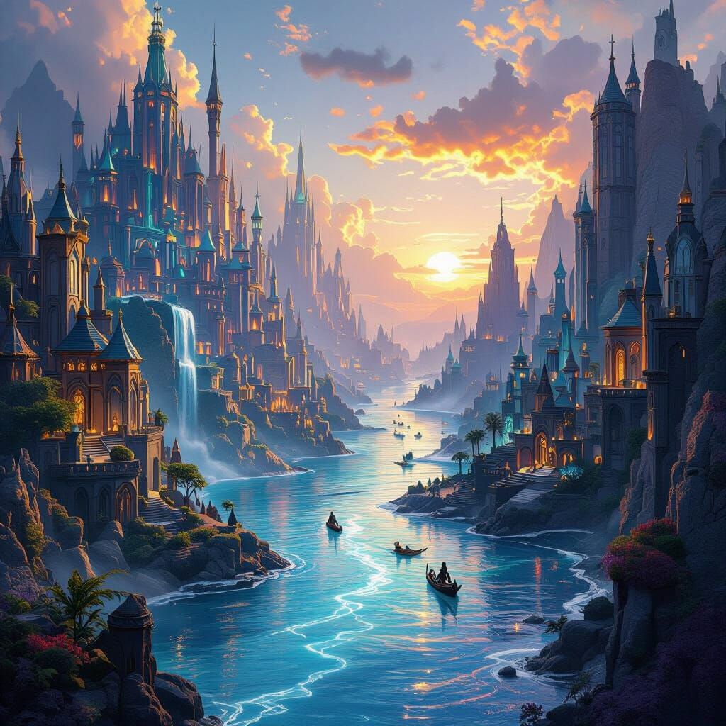 Fantasy Splash Screen Matte Painting Poster