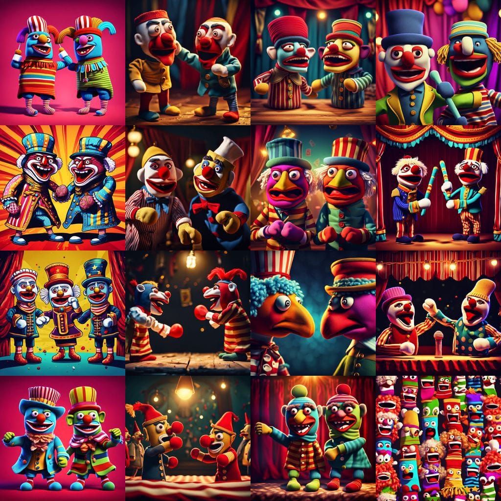 Punch and Judy Sock Puppets Image