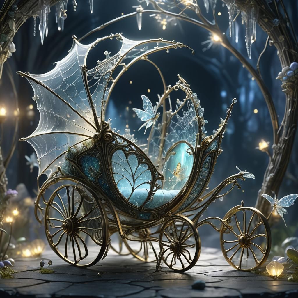 Fairy Queen's Crystal Carriage: A Fantasy Masterpiece