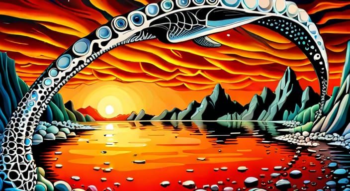 Complex Fractal Structure with Skeletal Inclusions