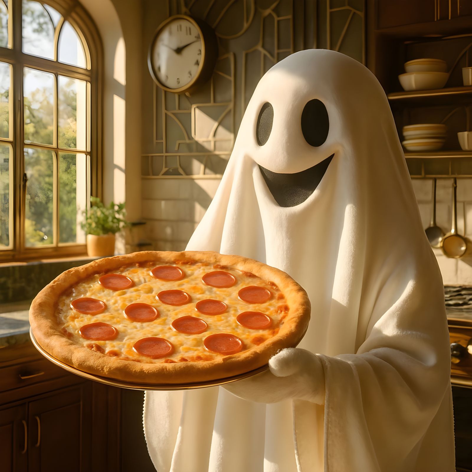 Ghost pizza!!🍕