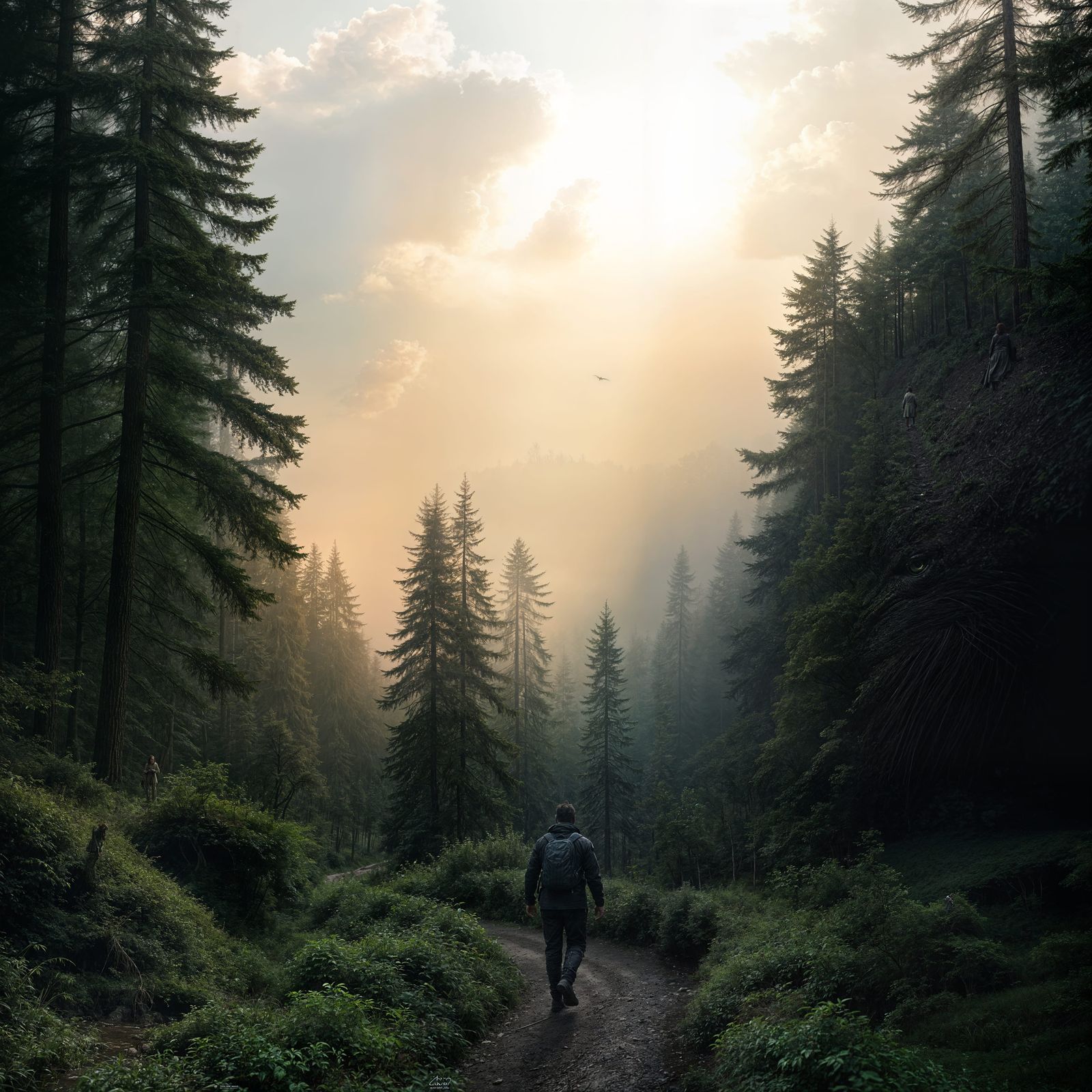 Dramatic Mountain Vista Under Gathering Storm Clouds