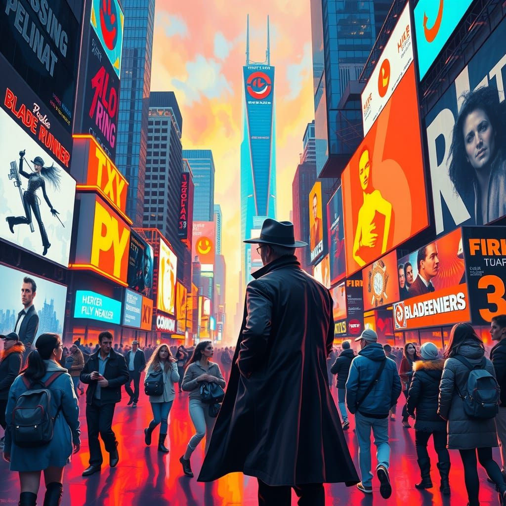 A Futuristic Tour Guide in a Dystopian Metropolis