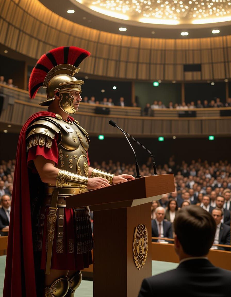 Roman General Addresses United Nations