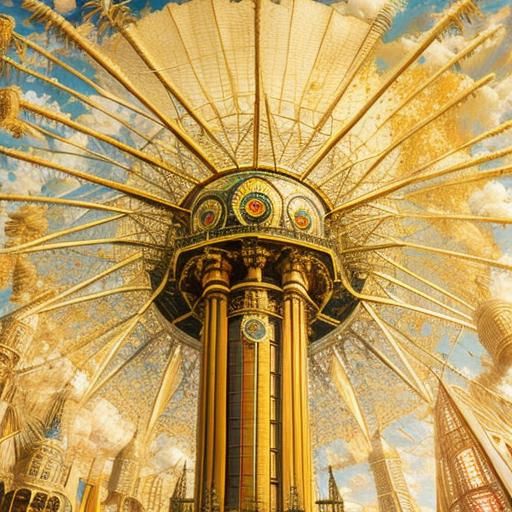 Surreal Oil Painting in Max Ernst Style