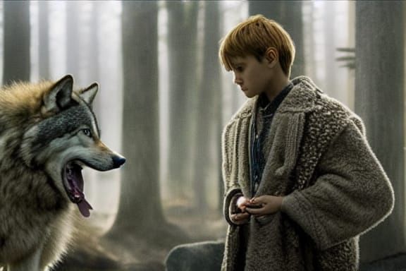 Dramatic Wolf Cries in a Digital Matte Painting