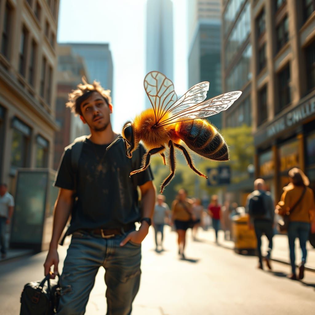 Frozen in Wonder: A City Street Encounter