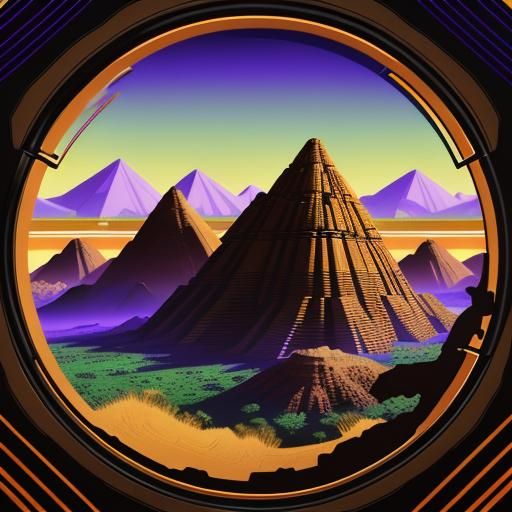 African Tribal Drummer in Retro-Futuristic 3D Art