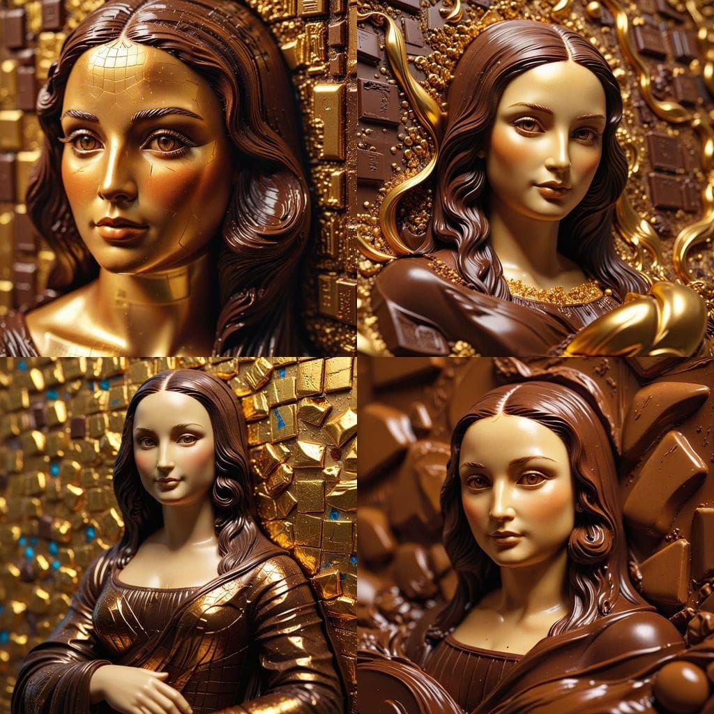 Chocolate Mona Lisa Sculpture