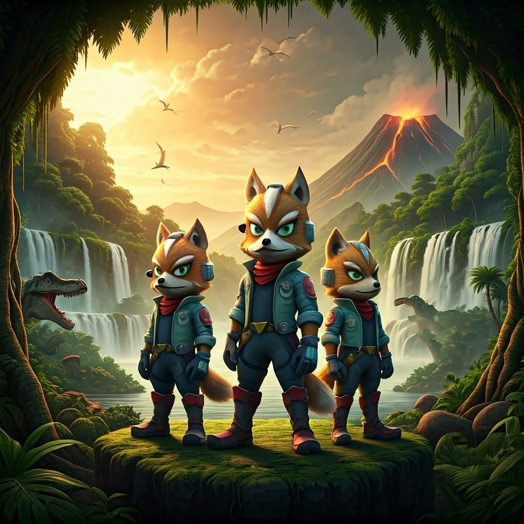 Star Fox Heroes Explore Dinosaur Planet in Vibrant, Fantasti...