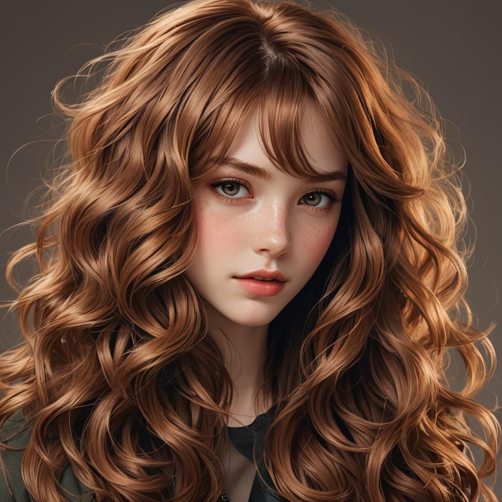 Fiery Portrait of a Spirited Young Woman