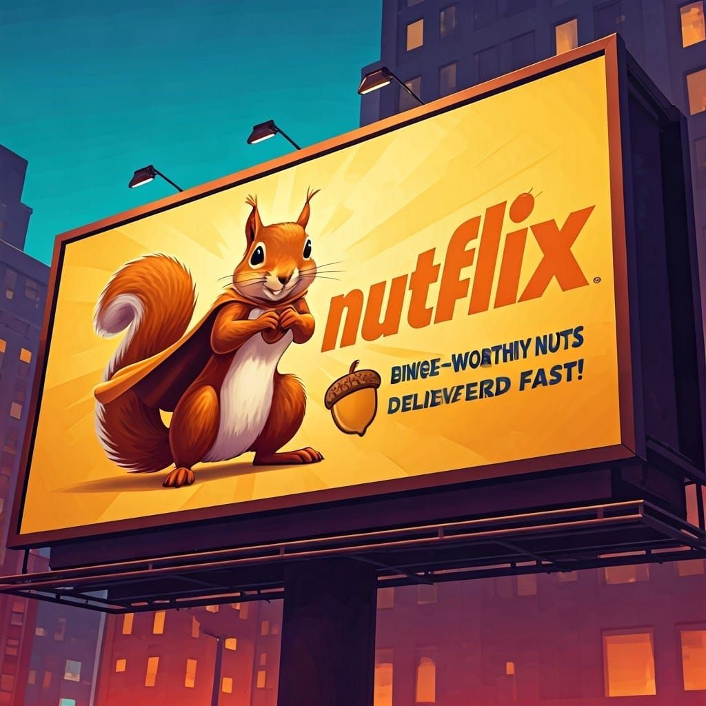 Dynamic Squirrel Hero in Comic Book Cityscape