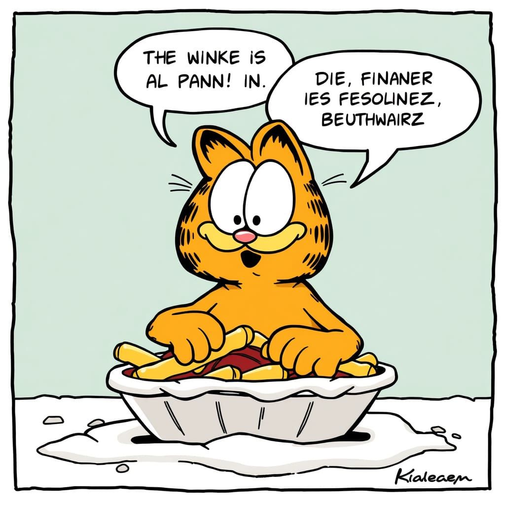 Garfield Comic Strip About Poutine