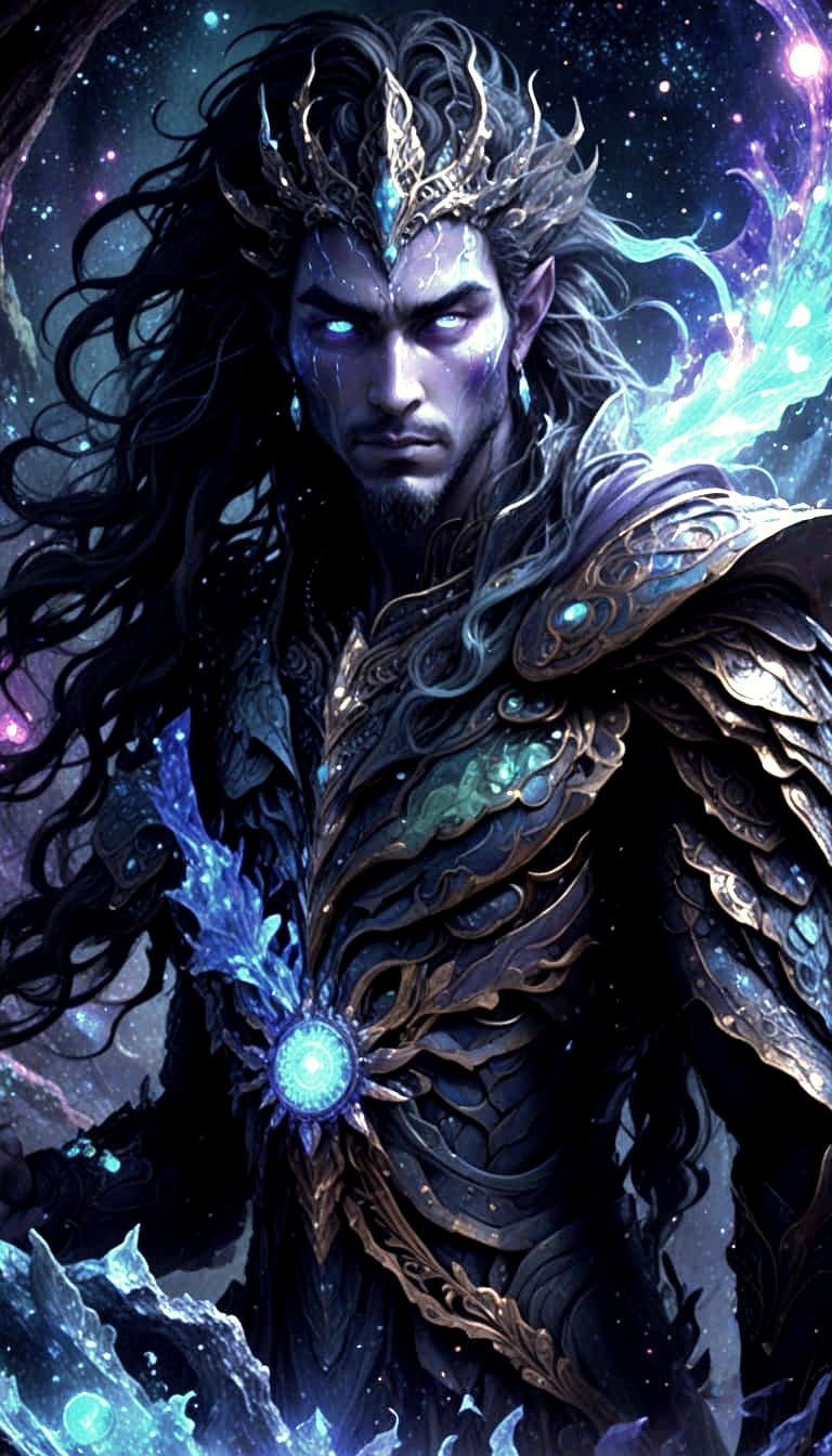 Water Elemental Meets Handsome Stranger on a Vibrant Alien W...