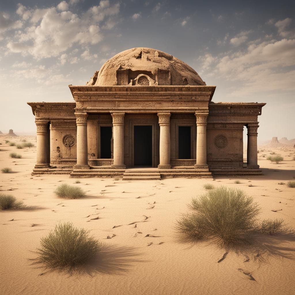 Desert Temple Ruins: Echoes of an Ancient Civilization