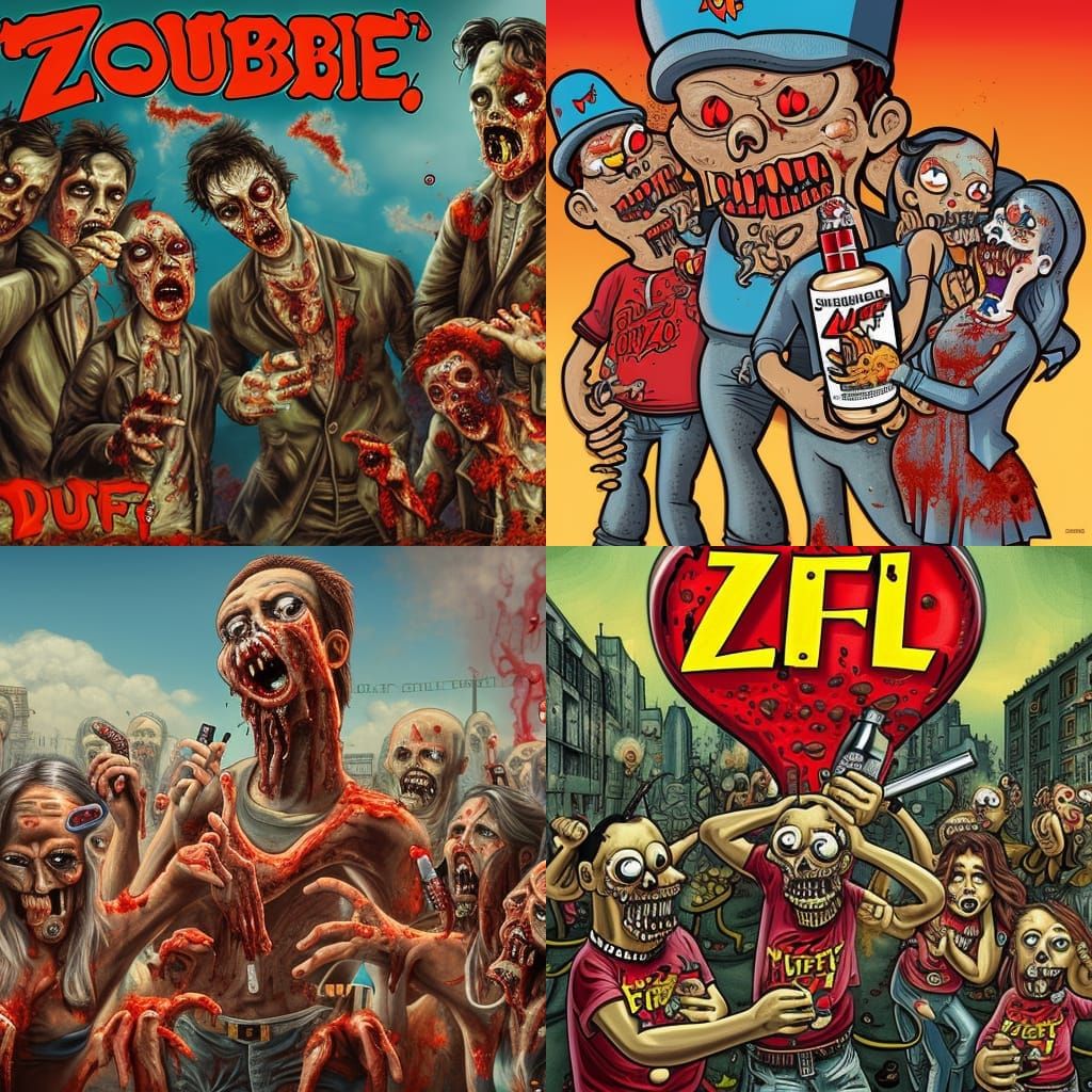 Zombie Family Addiction: Duff Beer Ad, Detailed Matte Painti...