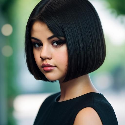 Selena Gomez with Bob Haircut, Professional Photography