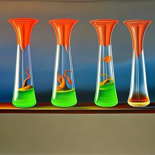 Surreal Lava Lamps in Salvador Dali Style