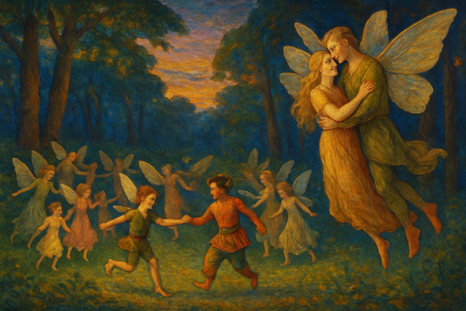 Fairies Dance at Twilight, Inspired by Kosztka