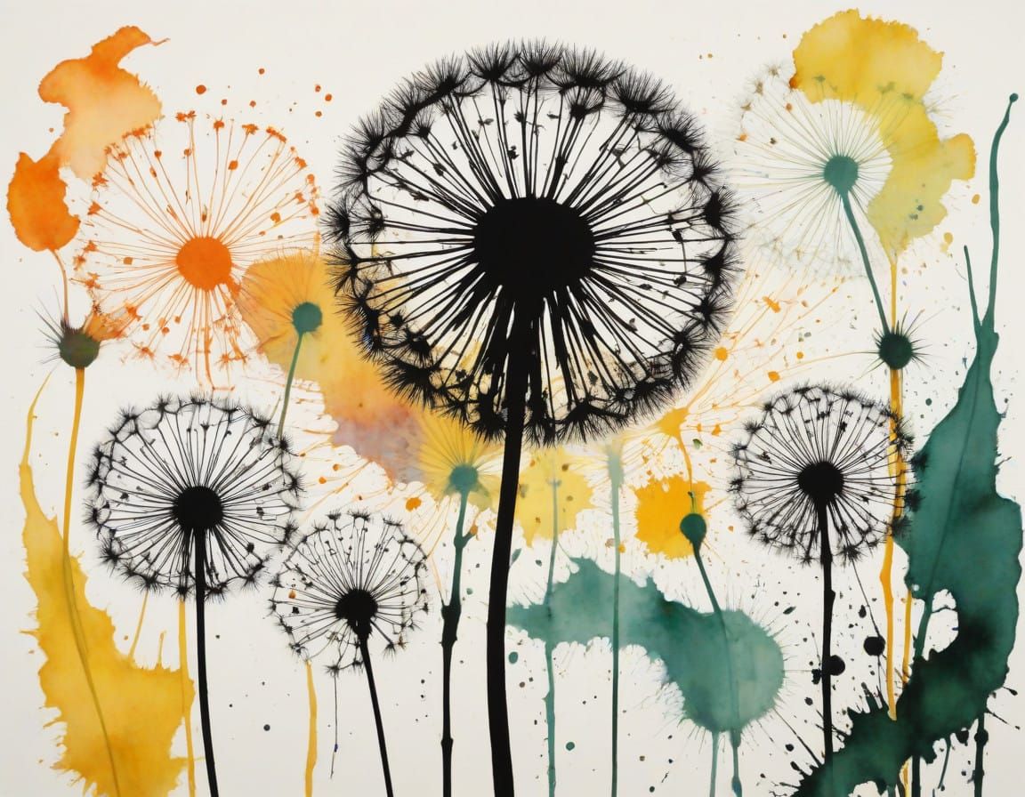 ink blot dandelion
