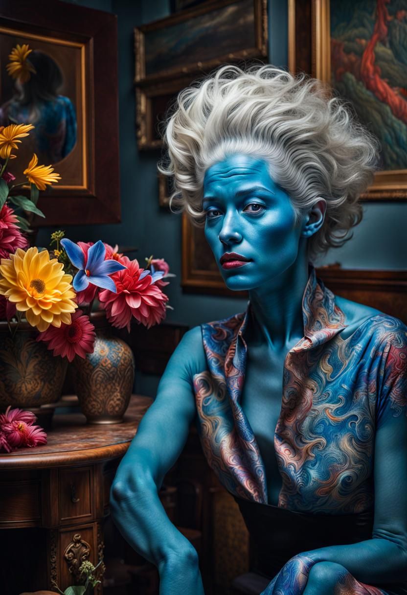 Exotic Party with Bizarre Creatures in Photorealistic Style