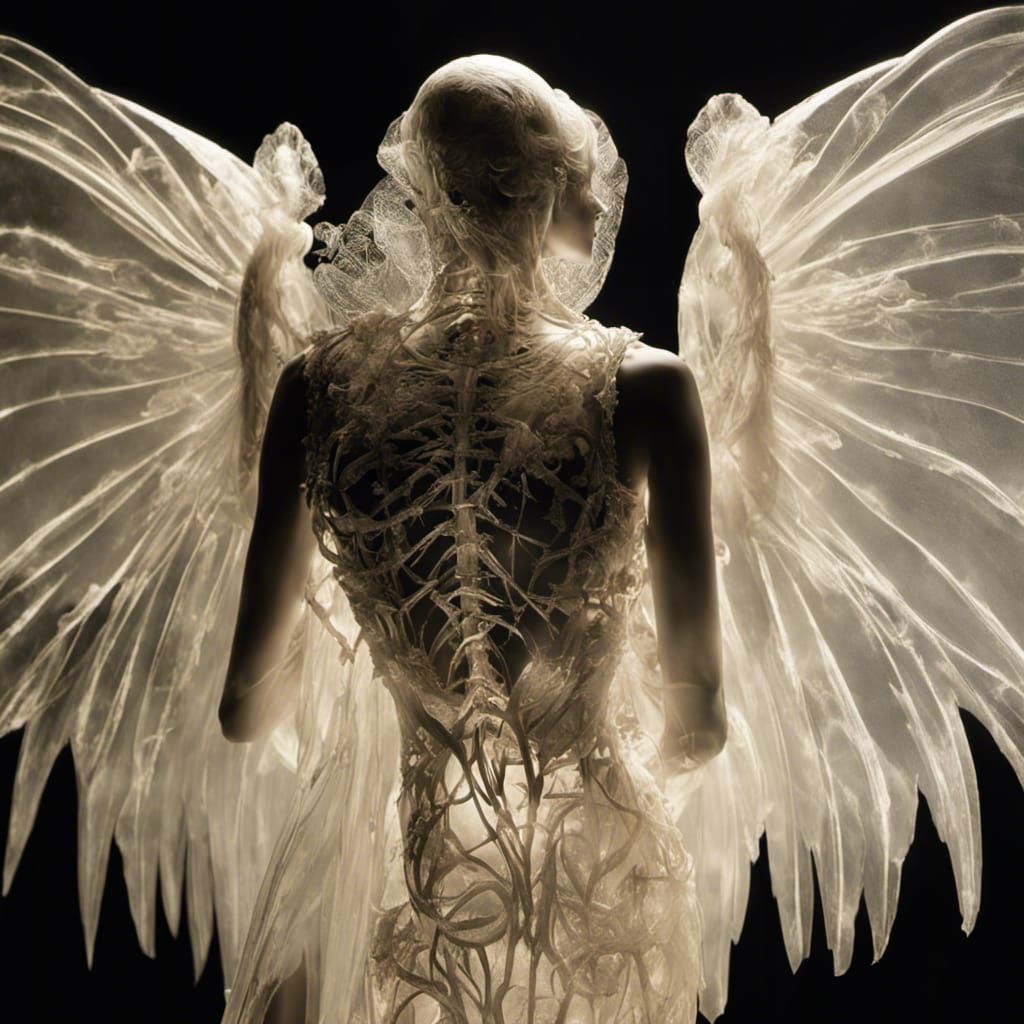 Surreal Dreamscape: Flight in a Detailed Grayscale World