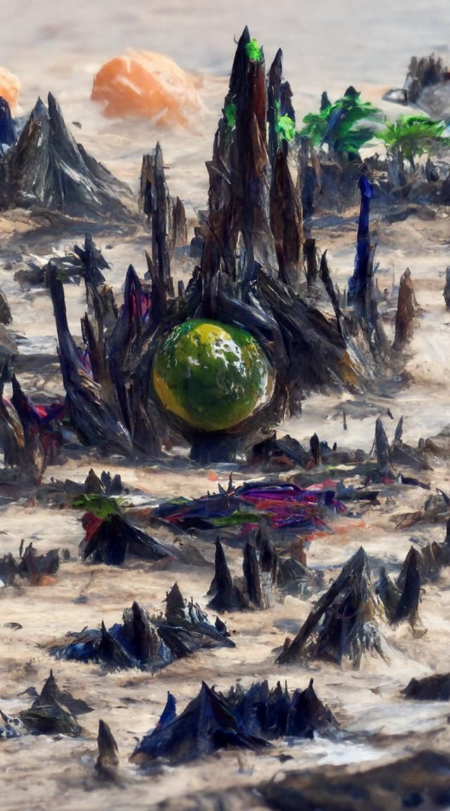 Exotic Alien Planet Landscape Concept Art
