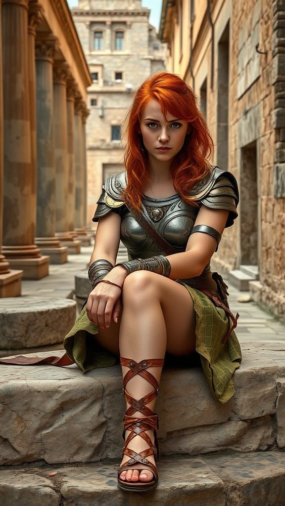 Ethereal Roman Warrior in Hyperrealistic HDR