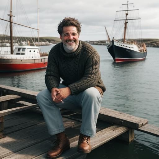 Cornish Fisherman Portrait in Natural Daylight