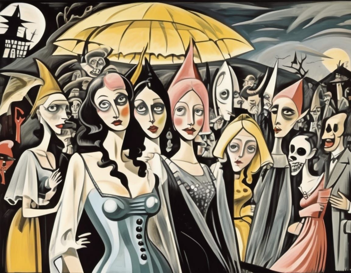 Macabre Fantasies in Impasto Style