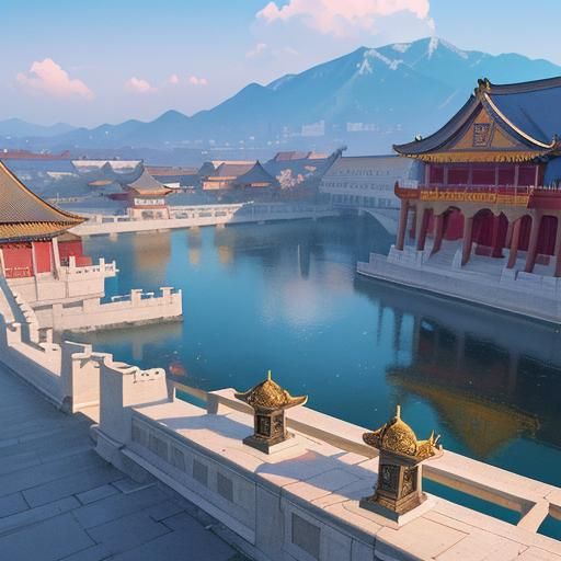 The Forbidden City in 3D Anime Art