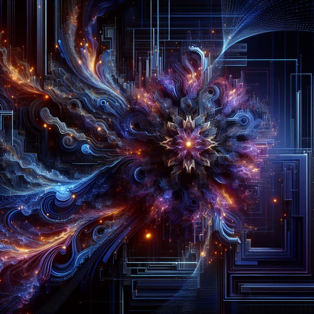 Futuristic eSIM Technology Design in Fantasy Concept Art