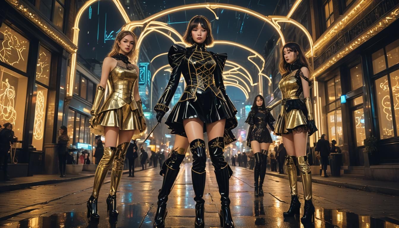 Neon Cyberpunk: AI Girlfriends in Latex