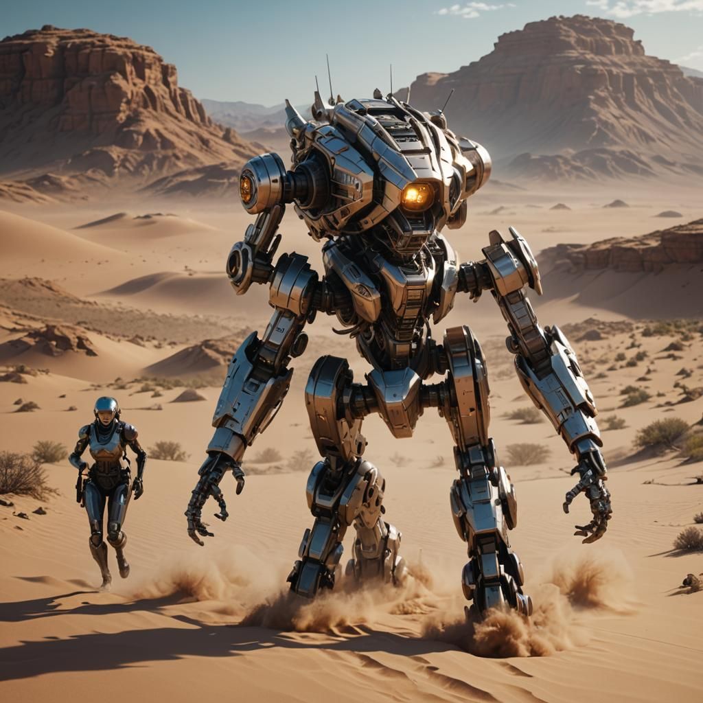 Giant Tsunami Over Desert, Unreal Engine 5