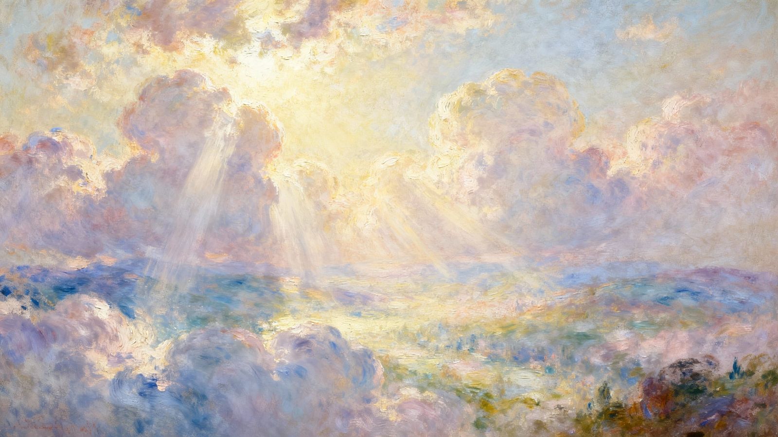 Ethereal Dreamscape Bathed in Divine Sunshine