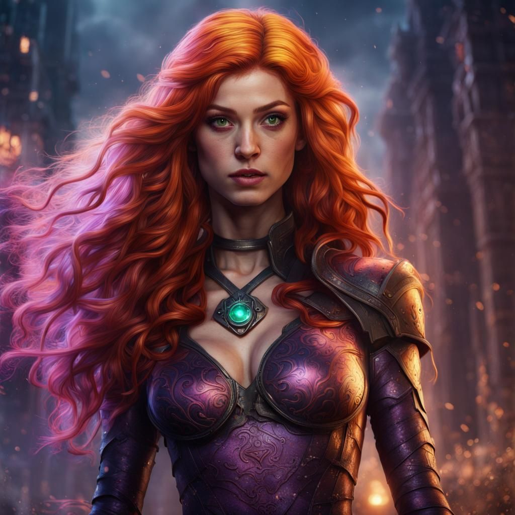 Katherine McNamara as Starfire: Fantasy Concept Art