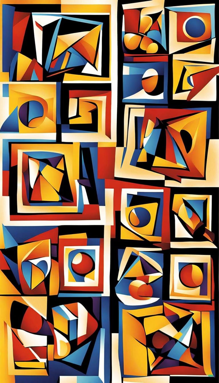 Neocubist Cat Illustrations in Distinct Styles