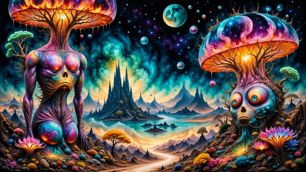 Surreal Dreamscape of Bizarre and Cute Creatures