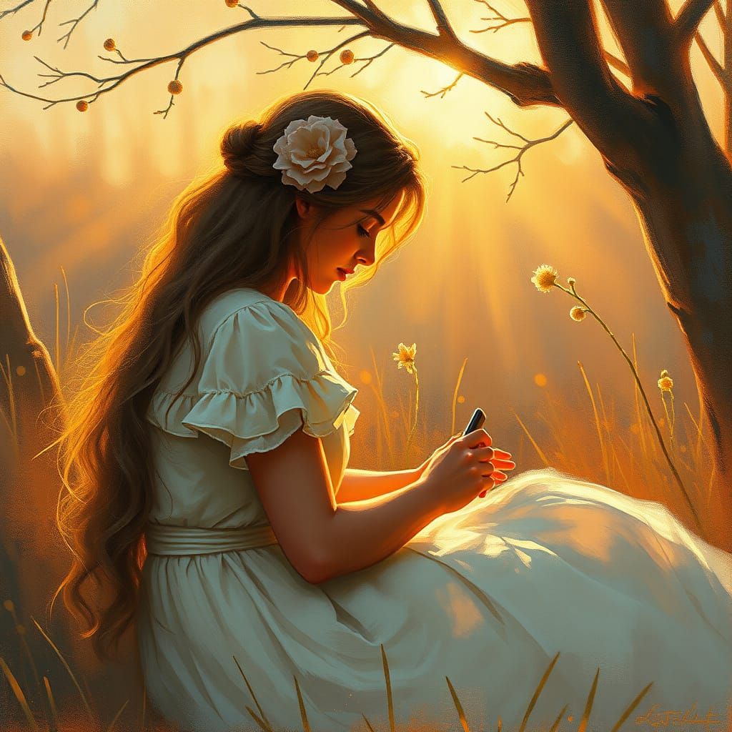 Girl in Warm Golden Light