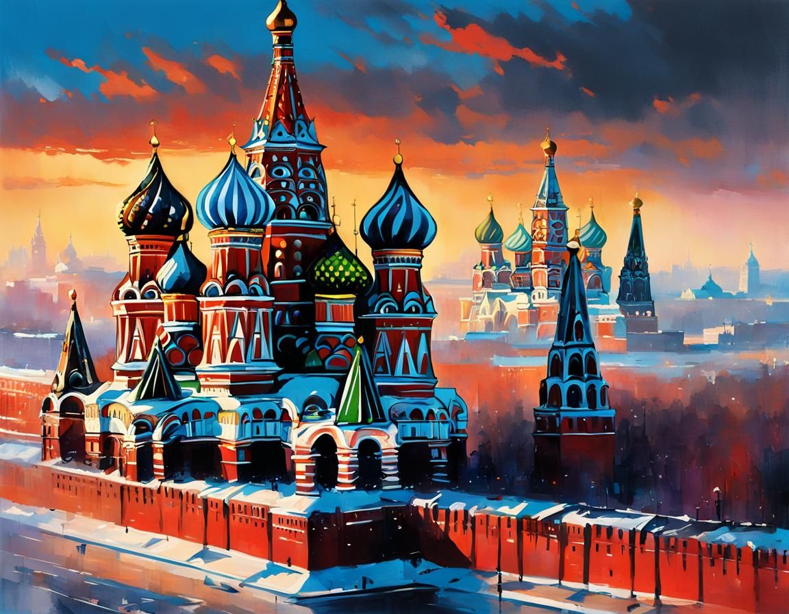 Alien Mothership Over Red Square: Sci-Fi Realism