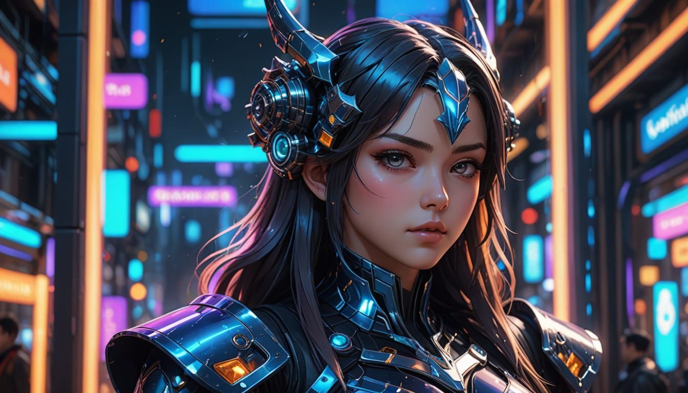 Vibrant, High-Contrast Abstract Artwork in Neon Colors