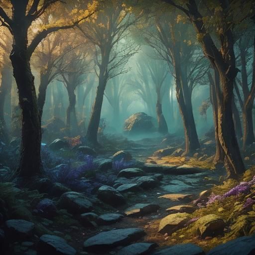 Assassin in Mystical Forest, Concept Art