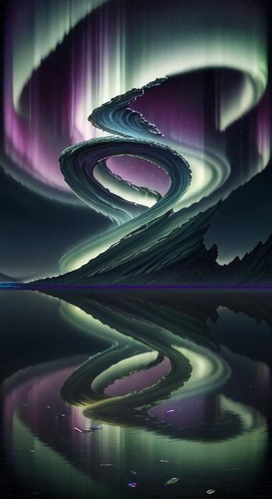 Cosmic Entity Reflects, Bright Comic Book Art