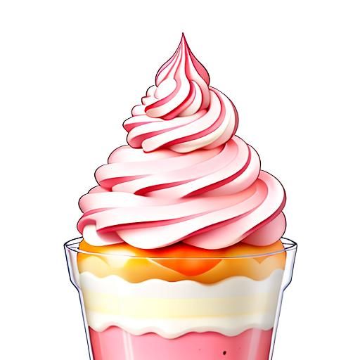 Strawberry Panna Cotta Coloring Page Line Art
