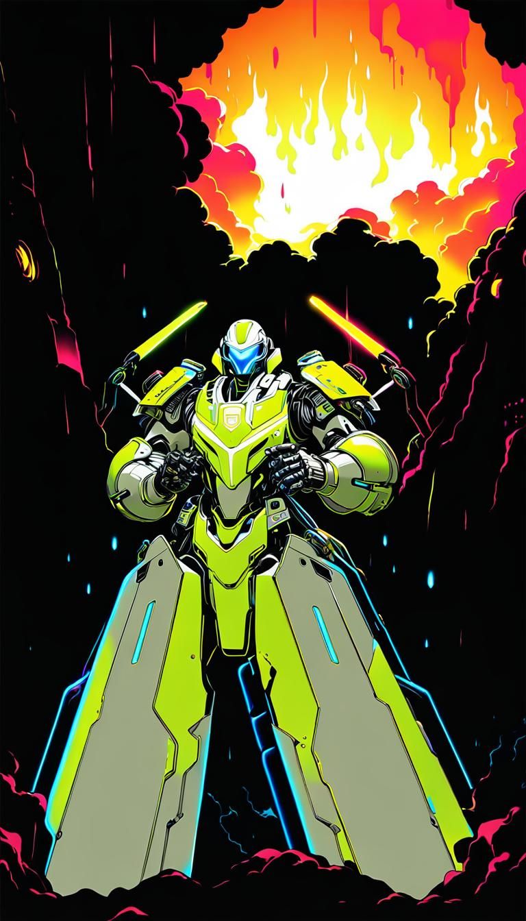 Cyberpunk Slime Girl Graffiti Art in 8K