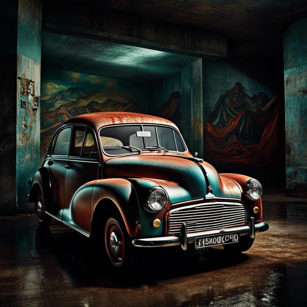 1950s Brutalist Soviet Car Advertisement