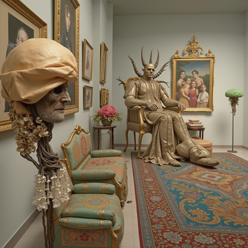 Hyperrealistic Demon Art Piece in Surreal Style